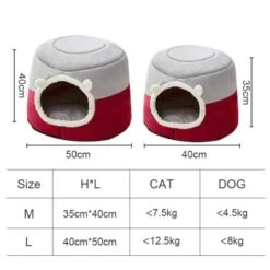 New Winter Deep Sleep Comfort Cat Bed Cats Tent Cozy Cave Capsule Small Dogs Cats House Indoor (Large,Khaki) -Zoo Shop 41UvD9G1wcL