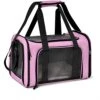 LEFEDA Dog Backpack Cat Transport Bag Pet Transport Bag Travel Bags Carrier For Cats Dog Accessories Pet Backpack Carrier (Color : Pink, Size : 50x34x34cm)