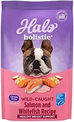 Halo Holistic Dog Food, Complete Digestive Health Wild-Caught Salmon And Whitefish Recipe, Dry Dog Food Bag, Small Breed Formula, 3.5-lb Bag -Zoo Shop 41V2qQ0IjuL. AC 1