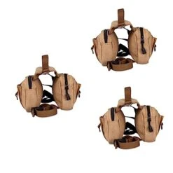 Hiking Backpacks 3pcs Pack Backpack Dog Backpacks Dog Camping Hiking Backpack Mochila De Canvas Backpack Saddle Bag Saddle Bag For Pet Canvas Bag Strap Vest Travel Khaki