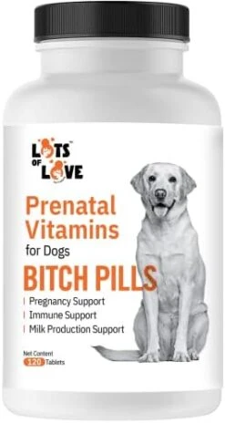 Bitch Pills | Dog Prenatal Vitamins | Prenatal Vitamins For Dogs | Prenatal For Dogs | Thomas Pet Earlier | 120 Tablets -Zoo Shop 41V7ZnHtWEL. AC