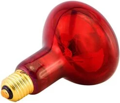 BONGBADA 6 Pack Heat Lamp Bulb R95 125 Watt Full Red Infrared Glass Lamp Bulb For Food Service, Brooder Bulb,Chicks, Pet, Bathroom,Light Therapy,Reptiles And Amphibian Use E26 Base