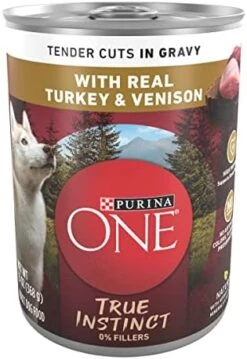 Purina ONE High Protein Wet Dog Food True Instinct Tender Cuts In Dog Food Gravy With Real Beef And Wild-Caught Salmon - (12) 13 Oz. Cans 30 Purina ONE High Protein Wet Dog Food True Instinct Tender Cuts In Dog Food Gravy With Real Beef And Wild-Caught Salmon - (12) 13 Oz. Cans -Zoo Shop 41VMfrCAPLL. AC