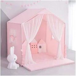 YangYan Pet Tent Nest Four Seasons Universal Removable And Washable Dog Kennel Teddy Small Dog Cat Pet Princess Bed Spring Summer Tent (Color : Pink, Size : 40cmx35cmx50cm) -Zoo Shop 41VPHlgk23L. AC