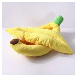 YangYan Lovely Banana Warm Kennel Cat House Cat Dog Lounger Bed Pet Small Dog Pet Bed Rabbit Hamster Nest Bed Pet House Dog Lounge (Color : Yellow, Size : 70cmX40cmX15cm) -Zoo Shop 41VZ3LS48JL