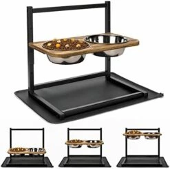 Emfogo Dog Bowls Elevated Dog Bowls For Large Dogs 3 Heights5in 9in 13in Dog Food Bowls Dog Bowl Stand Raised Dog Bowls For Large Dogs 16.5x16 Inch -Zoo Shop 41VkQRGEHKL. AC