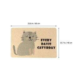 Outdoor Mats Cat Litter Mat, Cat Pad Cat Food Feeding Mat Pet Cushion Cat Litter Pad Washable Dog Cat Mat For Litter Boxes， Grey Cat Pattern Electric Litter Box -Zoo Shop 41Vmkkzv4hL