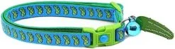 Pickle Cat Collar With Bell | Safety Breakaway Collar | Adjustable Large Size Or Kitten Collar (Small(10lbs & Less), Blue) -Zoo Shop 41Vrc4J2a3L. AC