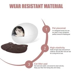 LUOZZY 2Pcs Pet Cat Litter Mats PVC Pet Mats Thick Pet Place Mats Puppy Kitten Mats For Home - Grey + Brown 8 LUOZZY 2Pcs Pet Cat Litter Mats PVC Pet Mats Thick Pet Place Mats Puppy Kitten Mats For Home - Grey + Brown -Zoo Shop 41VxjNrjp3L