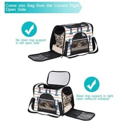 Pet Carrier Retro Seafood Marine With Lobster Pattern Soft-Sided Pet Travel Carriers For Cats,Dogs Puppy Comfort Portable Foldable Pet Bag Airline Approved -Zoo Shop 41W2wJ1BumS