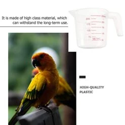 Balacoo Graduation Kettle 4 Pcs Cup Grip Pet Cooking Use Birds Bird Scoop Cats Tool Dogs Baking Milk Feeder Cups And Bpa For Feeding Free Home Food Parrot Spout Handle Measuring Clear -Zoo Shop 41W5skZ0zcL