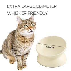 Cat Food Bowls Elevated Tilted, Ceramic Cat Food Bowls, Elevated Cat Food Bowl Whisker Friendly, Anti Vomit & Reduce Neck Burden, Raised Cat Bowl For Food And Water (Yellow) 17 Cat Food Bowls Elevated Tilted, Ceramic Cat Food Bowls, Elevated Cat Food Bowl Whisker Friendly, Anti Vomit & Reduce Neck Burden, Raised Cat Bowl For Food And Water (Yellow) -Zoo Shop 41WAjPGMKBL