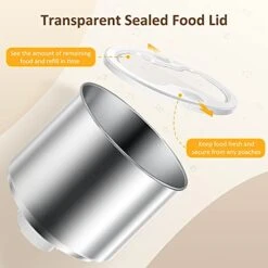 Automatic Cat Feeder, 4.5L Auto Pet Dry Food Dispenser, Stainless Steel Pet Food Dispenser For Cats And Dogs With Voice Recorder, Portion Control And Programmable Timer For 4 Meals Per Day -Zoo Shop 41WD4BGR94L