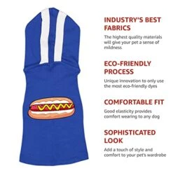 GENERIC Hot Dog Dog Shirt With Hoodie - Food Graphic Dog Hoodie - Graphic Dog Clothing - Black White, M 23 GENERIC Hot Dog Dog Shirt With Hoodie - Food Graphic Dog Hoodie - Graphic Dog Clothing - Black White, M -Zoo Shop 41WK4DuTQuL