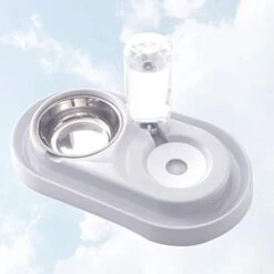 POPETPOP Pet Food Bowl Doubled Feeding Bowls Dog Bowl Dish Water Feeder Dispenser Food Feeding Bowl With Water Bottle For Dog Cat Auto Feeder 11 POPETPOP Pet Food Bowl Doubled Feeding Bowls Dog Bowl Dish Water Feeder Dispenser Food Feeding Bowl With Water Bottle For Dog Cat Auto Feeder -Zoo Shop 41WNAgqC64L