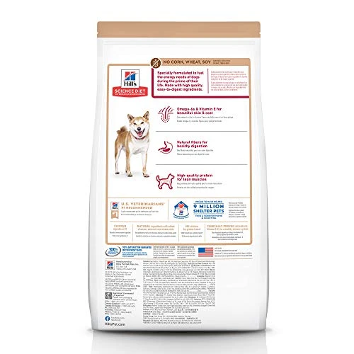Hill's Science Diet Adult No Corn, Wheat Or Soy Dry Dog Food, Chicken Recipe, 4 Lb. Bag 4 Hill's Science Diet Adult No Corn, Wheat Or Soy Dry Dog Food, Chicken Recipe, 4 Lb. Bag - Image 2