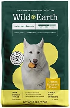 Wild Earth Vegan Dry Dog Food Performance Formula | Plant-Based Vegetarian Kibble | Wheat-Free, Allergen-Free, Veterinarian-Developed | Veggie Chick'n Kabob Flavor, 4lb Bag 9 Wild Earth Vegan Dry Dog Food Performance Formula | Plant-Based Vegetarian Kibble | Wheat-Free, Allergen-Free, Veterinarian-Developed | Veggie Chick'n Kabob Flavor, 4lb Bag - Image 7