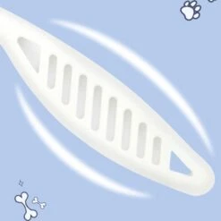 Zentric Pet Comb, Multifunctional Pet Hair Comb Flea And Tear Stain Removal, Dog Lice Comb, Flea Brush For Cats, Fine-Toothed Flea Comb For Long & Short Hair Pet (2 Sets-White) -Zoo Shop 41WigaO0cIL