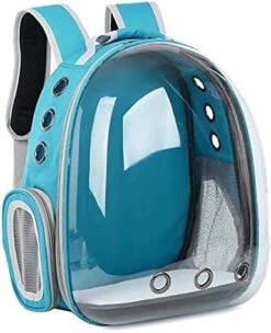 Cat Carrier Breathable Pet Backpack, Small Dog And Cat Backpack, Travel Space Capsule Cage Pet Carrier (Color : Light Green) -Zoo Shop 41WsHkkK7qS. AC