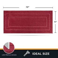 PURRUGS Dirt Trapper Door Mat 32" X 70", Non-Slip/Skid Machine Washable Entryway Rug, Dog Door Mat, Super Absorbent Welcome Mat For Muddy Wet Shoes And Paws, Burgundy Red 22 PURRUGS Dirt Trapper Door Mat 32" X 70", Non-Slip/Skid Machine Washable Entryway Rug, Dog Door Mat, Super Absorbent Welcome Mat For Muddy Wet Shoes And Paws, Burgundy Red -Zoo Shop 41Ww8tHsZ2L