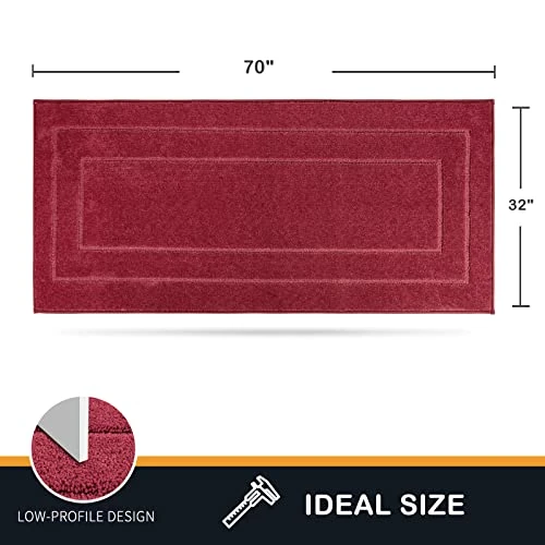 PURRUGS Dirt Trapper Door Mat 32" X 70", Non-Slip/Skid Machine Washable Entryway Rug, Dog Door Mat, Super Absorbent Welcome Mat For Muddy Wet Shoes And Paws, Burgundy Red 8 PURRUGS Dirt Trapper Door Mat 32" X 70", Non-Slip/Skid Machine Washable Entryway Rug, Dog Door Mat, Super Absorbent Welcome Mat For Muddy Wet Shoes And Paws, Burgundy Red - Image 6