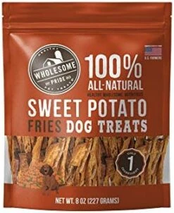 Wholesome Pride Sweet Potato Fries Dog Treats, Dehydrated, Made In The USA, Grain Free, Healthy Dog Chews, 16 Oz -Zoo Shop 41WxvVfynML. AC