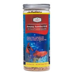 Amzey Freeze Jumbo Krill 3 Oz, Dired Jumbo Shrimp Provide Essential Omega-3, Vitamin Enhancement. Super Food For Pets, Cat Food, Dog Food, Fresh And Salt Water Fish -Zoo Shop 41X74ckju7L