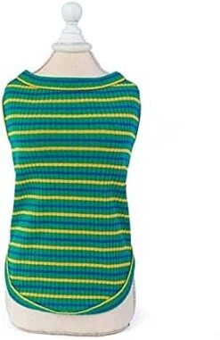 Striped Dog Shirt Rainbow Color Pet Clothes For Small Medium Dogs Shirt Puppy Pet Clothing For Dogs Vest A4 M -Zoo Shop 41XIDYqYzfL. AC 1