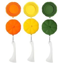 JSAXQYG 3 Pack Pet Food Can Covers Lids,Silicone Can Covers,Suitable For All Standard Sizes Of Dog And Cat Food Can Covers (3 Color Caps +3 Spoons)