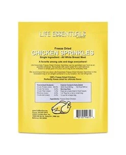 Cat-Man-Doo Life Essentials All Natural Freeze Dried Chicken Crushed Sprinkles Powder For Dogs & Cats - No Fillers, Preservatives, Or Additives - No Grain Tasty Treat -Made In USA (5 Oz Bag) -Zoo Shop 41XQrqQ426L
