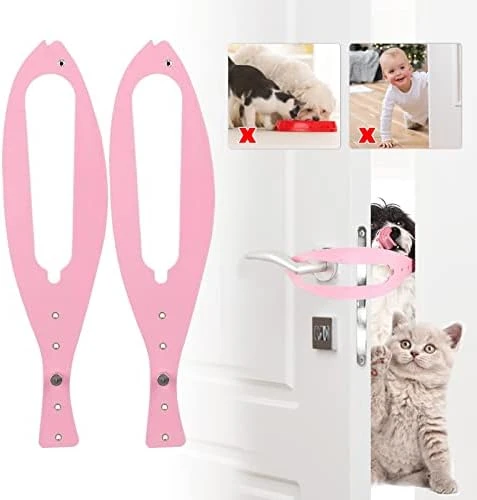 Cat Door Holder Latch,2 Packs Pink Cat Door Alternative Installs Fast Flex Latch Strap Let's Cats In & Keeps Dogs Out Of Litter Food Safe Baby Proof 5 Function Holes No Measuring No Pet Gate 8 Cat Door Holder Latch,2 Packs Pink Cat Door Alternative Installs Fast Flex Latch Strap Let's Cats In & Keeps Dogs Out Of Litter Food Safe Baby Proof 5 Function Holes No Measuring No Pet Gate - Image 6