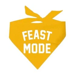 Feast Mode Thanksgiving Dog Bandana (Gold, OS 343)
