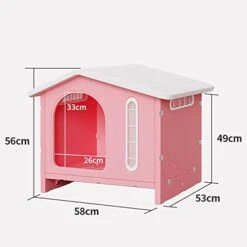 Outdoor Cat House Weatherproof, Outdoor Cat House, Cat Houses For Indoor Cats, Cat House With Door And Food Bowl ( Color : Pink ) -Zoo Shop 41XedhIaaeL