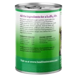Health Extension Wet Dog Food Canned, Gluten & Grain-Free, Natural Food For All Dogs With Added Vitamins & Mineral, Duck Entree (12.5 Oz / 374 G) (Pack Of 12) -Zoo Shop 41XsYEfwy8L