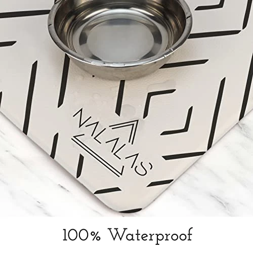NALALAS Bohemian Large Waterproof Dog Mat - Food & Water Pet Food Mat, Cat Food Mat, Dog Food Mat For Floors - Waterproof Nonslip Eco-Friendly Pet Dog Placemats (Crossed The Line) 8 NALALAS Bohemian Large Waterproof Dog Mat - Food & Water Pet Food Mat, Cat Food Mat, Dog Food Mat For Floors - Waterproof Nonslip Eco-Friendly Pet Dog Placemats (Crossed The Line) - Image 6