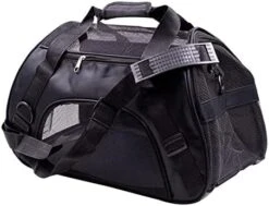 LEFEDA Pet Dog Backpack Messenger Carrier Bags Cat Dog Carrier Mesh Outgoing Portable Travel Packets Breathable Small Pet Handbag Pet Backpack Carrier (Color : Black) -Zoo Shop 41Y28dFVP3L. AC