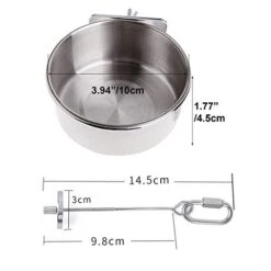 Ymmsuuie 2 Pack Bird Food Bowl With 1 Fruit Skewer Holder, Stainless Steel Parrot Feeder With Clamp For Cage,Stainless Steel Bowls For Cats And Dog, Bird Cage Food Water Bowls 14 Ymmsuuie 2 Pack Bird Food Bowl With 1 Fruit Skewer Holder, Stainless Steel Parrot Feeder With Clamp For Cage,Stainless Steel Bowls For Cats And Dog, Bird Cage Food Water Bowls -Zoo Shop 41YN8k7A1nL
