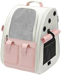 Cat Carrier Cat Bag Shoulders Outing Portable Pet Bag Large Capacity Dog Backpack Portable Cat Supplies Cat School Bag Pet Carrier (Color : Purple) -Zoo Shop 41YSGKPw6oL. AC