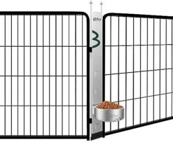 FXW Anti-tip Feeding Station With 32oz Dog Bowl, Use With Dog Playpen, Fits 24'' Height Of Fence│Patent Pending -Zoo Shop 41YfyoQ90QL. AC