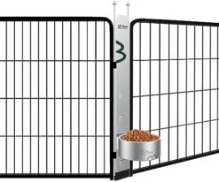 FXW Anti-tip Feeding Station With 32oz Dog Bowl, Use With Dog Playpen, Fits 24'' Height Of Fence│Patent Pending -Zoo Shop 41YmUgJVJjL. AC