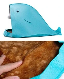 Cute Pet Bed Shark Shaped Cat Cave House Decorative Comfy Pet Nest Soft Small Animal Felt House -Zoo Shop 41YxTTpMzxL