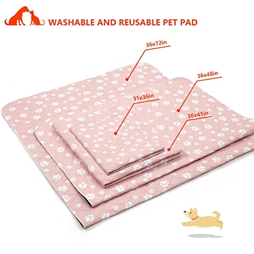 Lepark Washable Pee Pad For Dogs 2Pack Reusable Puppy Pads Pet Training Pads With Fast Absorbent Non-Slip And Waterproof(Orange,36x72) 5 Lepark Washable Pee Pad For Dogs 2Pack Reusable Puppy Pads Pet Training Pads With Fast Absorbent Non-Slip And Waterproof(Orange,36x72) - Image 3