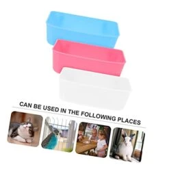 NOGRAX 3pcs Parrot Holder Cup Conure Budgie Water Feeding Dispenser Cups Cage Chinchi Slot Plate Gamefowl Dish Greys Animals Accessories Feeder Trough Container Storage Lovebird Feeder -Zoo Shop 41ZURpPmK4L