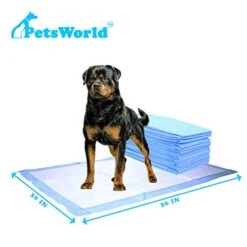 PETSWORLD Extra Large Potty Pads For Dogs, Odor Eliminating 30" X 36", 300 Count Pee Pads For Pets, Gigantic XL Dog Pads, 5 Layer Ultra Absorbent Technology, Leak Proof Training Pads For Dogs & Cats
