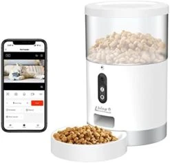 Living Enrichment Automatic Cat Feeder, WiFi Smart Pet Feeder 4L, Auto Dog Food Dispenser With Portion Control, Distribution Alarms And Voice Recorder, APP Control, For Cats, Dogs & Small Pets -Zoo Shop 41ZngxFVqvL. AC