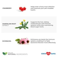 Cranberry For Dogs And Cats - Urinary Tract Support, Cat UTI, Bladder Support, Dog UTI, Bladder Stones And Incontinence Support 8 Cranberry For Dogs And Cats - Urinary Tract Support, Cat UTI, Bladder Support, Dog UTI, Bladder Stones And Incontinence Support -Zoo Shop 41ZuvKPRkoL