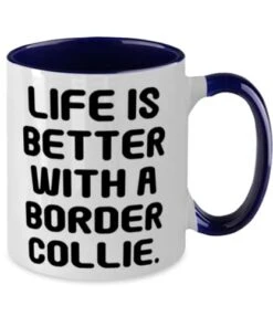 GENERIC Special Border Collie Dog Gifts, Life Is Better With A Border Collie, Border Collie Dog Two Tone 11oz Mug From Friends, Dog Toys, Dog Beds, Dog Collars, Dog Leashes, Dog Food, Dog Treats