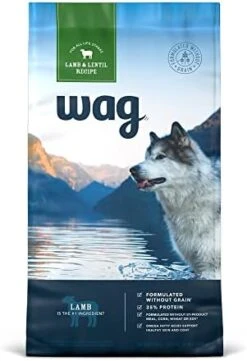 Amazon Brand - Wag Dry Dog Food Chicken & Lentil Recipe (24 Lb. Bag) -Zoo Shop 41aCFNBy8VL. AC