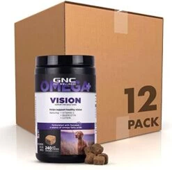 GNC Pets Omega Skin & Coat Dog Supplements For Adult Dogs With Omega Fatty Acids & Flaxseed, 120 Ct| Chicken Flavored Soft Chews For Dogs Skin & Coats With Salmon Oil And Vitamin E (FF15440) -Zoo Shop 41aD1JYisL. AC