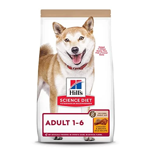 Hill's Science Diet Adult No Corn, Wheat Or Soy Dry Dog Food, Chicken Recipe, 4 Lb. Bag 3 Hill's Science Diet Adult No Corn, Wheat Or Soy Dry Dog Food, Chicken Recipe, 4 Lb. Bag